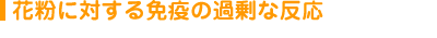 花粉に対する免疫の過剰な反応